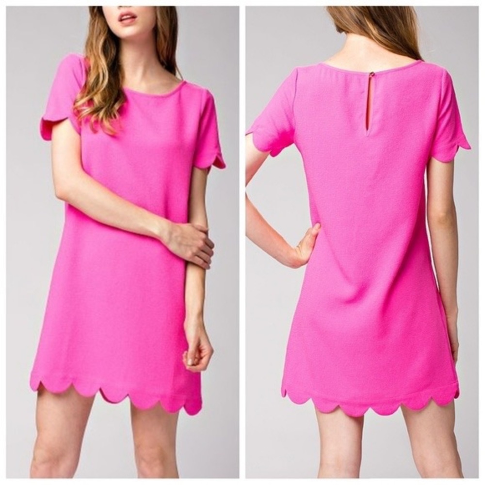 Mittoshop Revival Pink Scalloped Dress | Size Medium